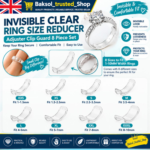 Invisible clear ring size - clear,