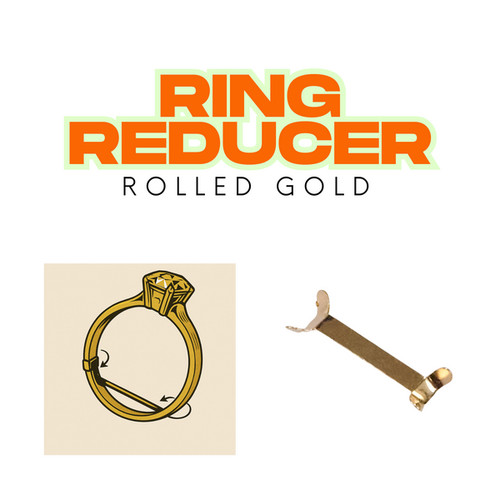 Rolled gold ring clip reducer - gold,