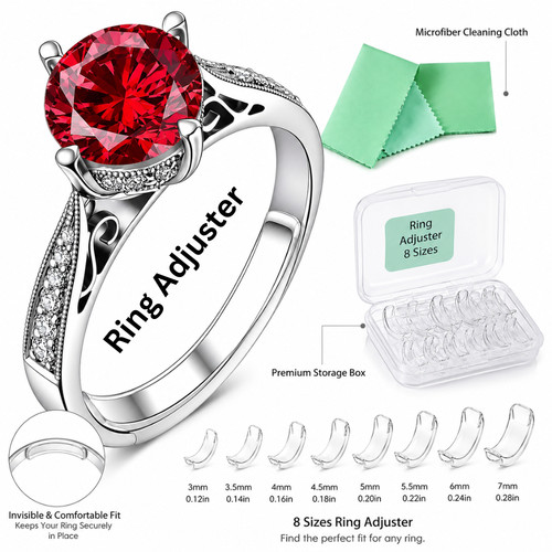 8pcs silicone ring - silicone, size